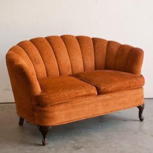 Retro Orange Loveseat